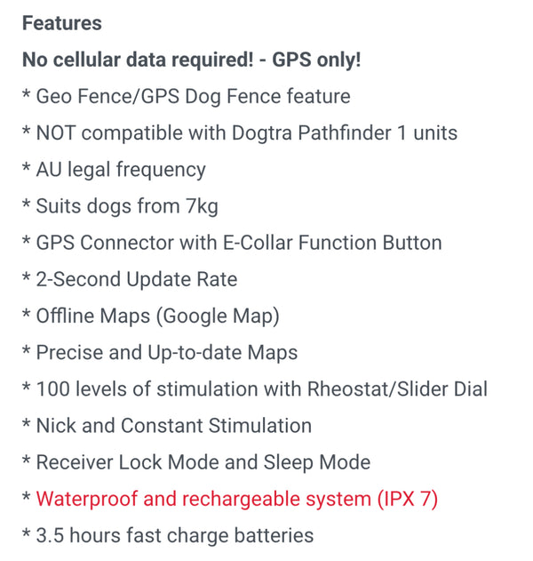 DOGTRA PATHFINDER GPS DOG TRACK N TRAIN SYSTEM - FREE CAR CHARGER