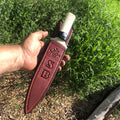 JGL Sticking knife with leather cover